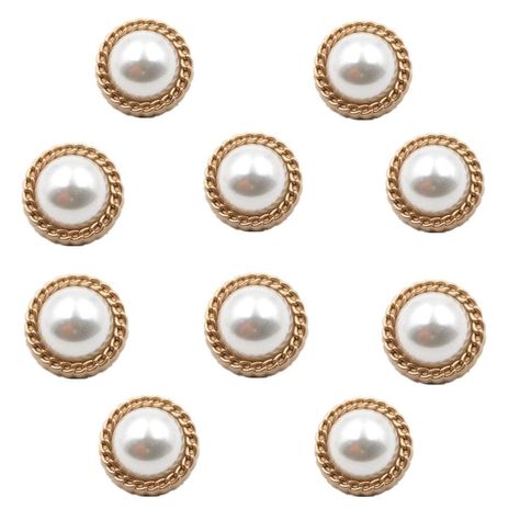 PRICES MAY VARY. Material: high quality faux pearl, rhinestone,alloy. Size：40L/25MM（1inch） The button shank is also made of alloy, very durable and luxurious, the luster of pearls and rhinestones makes you stand out. Versatile and easy to use, can be sewn or glued onto any project This button issuitable for coats, windbreakers, suits, sweaters, DIY accessories and accessories for decoration. Material: pearl + metal  Structure: shank button  Shape: round  Scope: sweaters, woolen coats, shirts, ot Button Crafts, Suits Coats, Pearl Buttons, Sewing Notions, Amazon Art, Diy Accessories, Sewing Stores, Gold Buttons, Sweater Coats