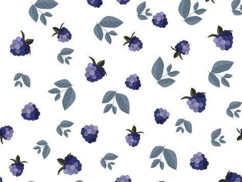 Summer berries pattern by Olga Koroleva Blackberry Wallpaper, Collage Wallpapers, Background Ideas, Summer Berries, Phone Background, Phone Backgrounds, Blackberry, Creative Professional, Global Community