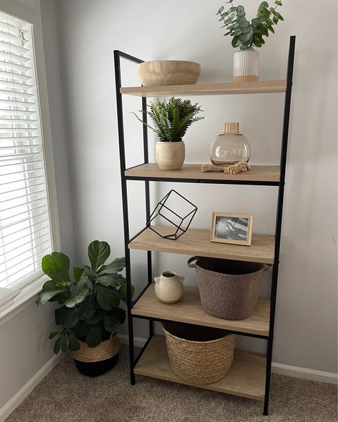 Ladder Shelf Decor, Living Room Design Board, Target Decor, Shelf Decor Living Room, Boho Chic Living Room, Bookshelves In Living Room, Living Room Renovation, Living Room Goals, Home Entrance Decor