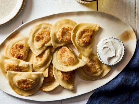 Polish Perogies, Pierogi Recipes, Pierogi Dough, Nostalgic Food, Polish Dishes, Polish Pierogi, Homemade Dough Recipe, Perogies Recipe, Grandma Recipes