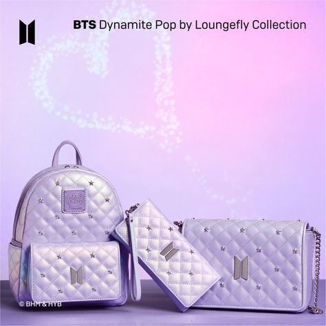 Headset Aesthetic, Pop By, Bts Band, Bts Bag, Army Accessories, Bts Logo, Loungefly Backpack, Stylish Backpack, Iridescent Purple