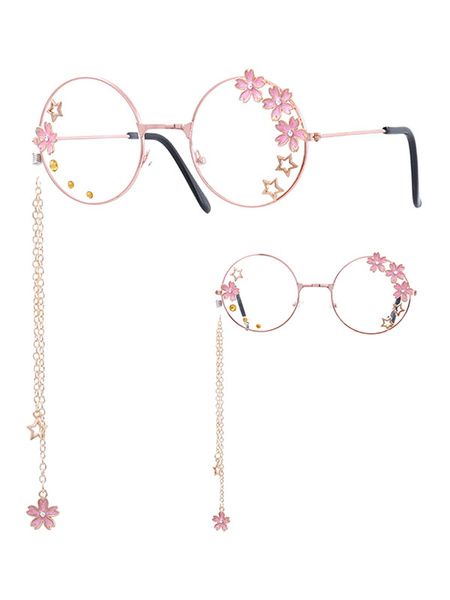 Pink Chains, Costumes College, Funky Glasses, Round Frame Sunglasses, Cool Glasses, Cute Glasses, نظارات شمسية, Fashion Eye Glasses, Stylish Glasses