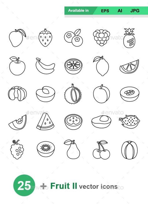 Fruit Tattoo, Web Trends, Journal Fonts, Stick And Poke, Tiny Tattoos, Art Plastique, Icon Set, Tattoos And Piercings, Vector Icons