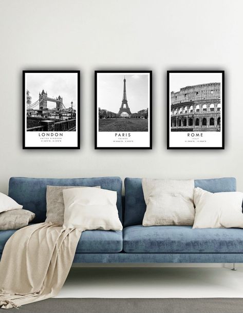 Paris Minimalist, Posters Photography, Travel Gallery Wall, Women Bedroom, Trending Furniture, Bedroom Decor For Women, Wall Inspiration, Wall Decor Crafts, Bedroom Wall Paint