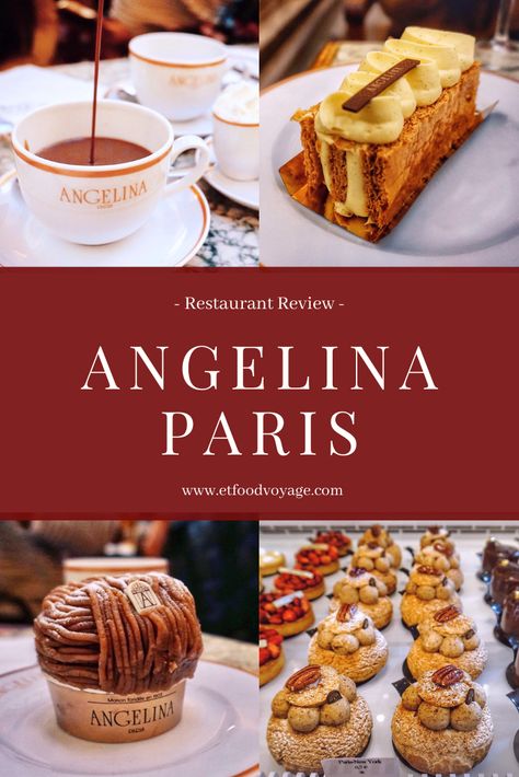 Review of Angelina, a legendary cafe in Paris on the Rue de Rivoli, famous for its luscious hot chocolate along with other pastries. Angelina Paris Cafe Nyc, Cafe Angelina Paris, Angelina Paris Cafe, Angelina Hot Chocolate, Angelina Cafe, Paris Patisserie, Paris In January, Cafe In Paris, Angelina Paris