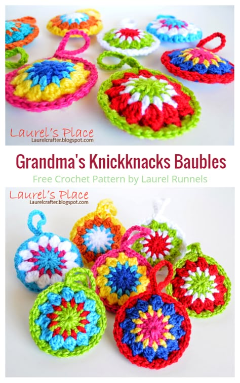 Crochet Christmas Bauble Ornament Free Crochet Patterns Crochet Christmas Ornaments Free Pattern, Crochet Studio, Granny Christmas, Crochet Christmas Ornaments Free, Crochet Ornament Patterns, Christmas Crochet Patterns Free, Crochet Xmas, Crochet Christmas Decorations, Crochet Ornaments