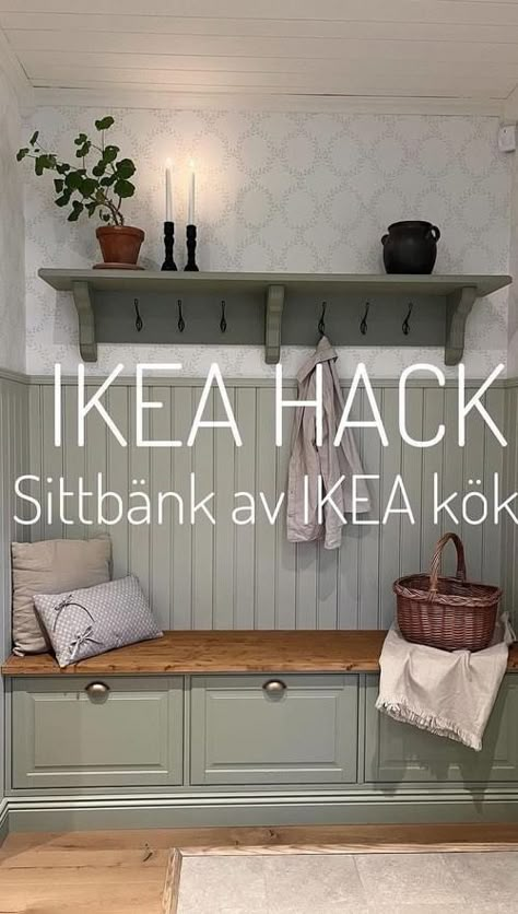 IKEA Hacks & Ideas | Home Inspiration | Houseware & more | ⚒️ IKEA KALLAX HACK ⚒️ @do.it.yourself.mum did it again! 🌟 She completely transformed an IKEA KALLAX unit using the vibrant ‚Funky Dora‘… | Instagram Ikea Kitchen Metod, Living Room Hacks, Ikea Desk Hack, Ikea Crafts, Hat Shelf, Mudroom Bench Plans, Mudroom Decor, Diy Mudroom Bench, School Routine