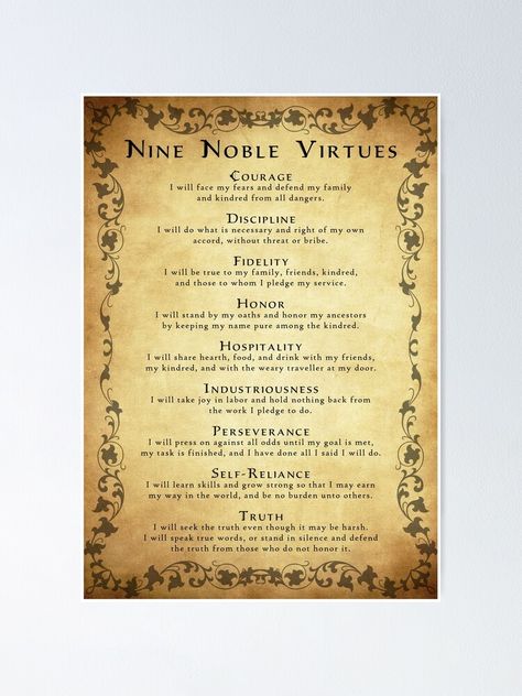 Nine Noble Virtues, Noble Virtues, Law School Inspiration, 1 Symbol, Girlfriend Quotes, Martial Arts Workout, School Inspiration, Witchy Woman, Intj