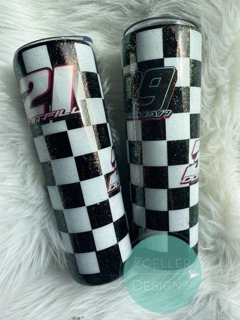 Full Checkered Flag Tumbler Glitter or Non-glitter - Etsy Flag Tumbler, Diy Resin Projects, Cricut Projects Beginner, Tumbler Photos, Tumbler Ideas, Checkered Flag, Cup Design, Resin Diy, Tumbler Designs