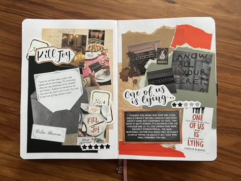 Mystery Journal Aesthetic, Kill Joy By Holly Jackson Aesthetic, Kill Joy By Holly Jackson, Kill Joy, Summer Journal, Book Reading Journal, Bulletin Journal Ideas, Dream Book, Book Report