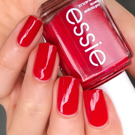 Essie Really Red, by @lovefreshpaint Essie Really Red, Nail Polish Hacks, Maroon Nails, Nail Polish Art, Creative Nail Designs, Nail Colours, Red Nail Polish, Nail Stuff, Red Nail