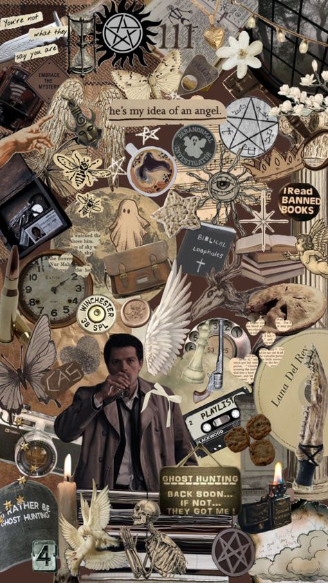 #castiel #cas #spn #supernatural #supernaturalaesthetic Castiel Wallpaper, Supernatural Background, Castiel Aesthetic, Supernatural Wallpaper, Jensen And Misha, Theme Background, Supernatural Fandom, Super Natural, Destiel