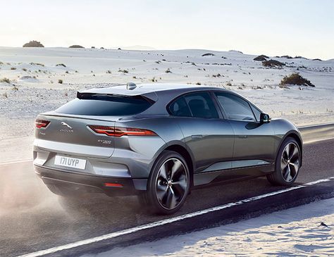 Jaguar Introduces I-PACE Electric Crossover with 240-Mile Range —- At long last, Jaguar’s I-PACE crossover SUV has arrived. The all-electric “truck” boasts a range of 240 miles on a full charge and charges from 0 to 80 percent in about 90 minutes on a public 50kW charger. A quick 30-minute charge will give you around 80 miles of range. The Tesla-esque I-PACE also features Amazon Alexa voice assistant and uses AI to learn and tailor the driving experience to you.  BUY $ TBA Luxury Hybrid Cars, Audi Car Models, Best Car Interior, Cars Jaguar, Luxury Cars Bmw, All Electric Cars, Best Electric Car, Luxury Cars For Sale, Cheap Used Cars