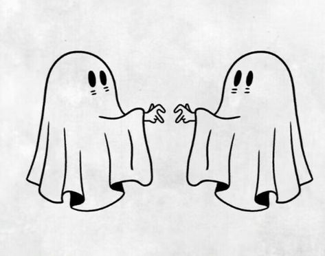 Tattoos Spooky, Matching Ghost Tattoos, Tattoo Ghost, Ghost Tattoos, Maching Tattoos, Matching Friend Tattoos, Tattoo Cute, Bestie Tattoo, Ghost Tattoo