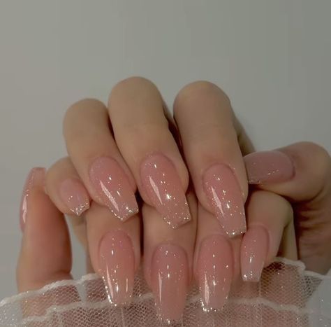 Shiny Nails Designs, Simple Fall Nails, Simple Acrylic Nails, Blush Nails, Shiny Nails, Pretty Gel Nails, Pearl Nails, Nail Swag, Pink Nail