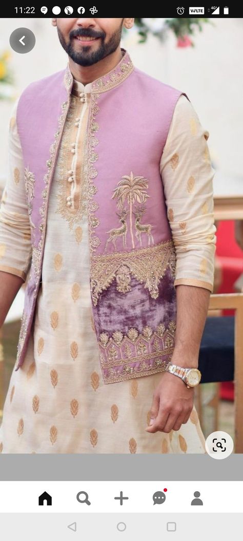 Indian Wedding Clothes For Men, Groom Dress Men, Men Fashion Photo, Blazer Outfits Men, Men's Kurta, Dress Men, Simple Embroidery Designs, Dress Suits For Men, Wedding Clothes