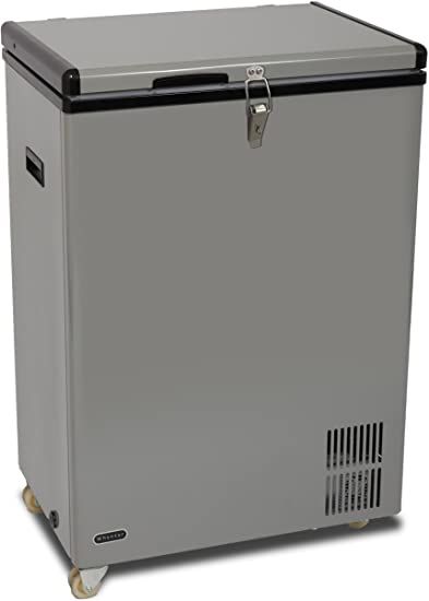 Whynter FM-951GW 95 Quart Wheeled Door Alert Option Portable Fridge AC 110V/ DC 12V True Freezer for Food Truck, Car, Home, Camping, RV-8°F to 50°F, One Size, Gray Mobile Food Trucks, Home Camping, Wood Tv Cabinet, Portable Fridge, Camping Rv, Chest Freezer, Garage Lighting, Stainless Steel Tubing, Car Home