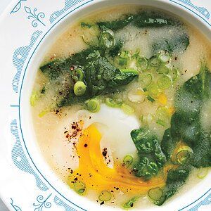 Egg-and-Miso Breakfast Soup Recipe | Martha Stewart Soup For Breakfast, Chinese Breakfast, Delicious Food Image, Asian Breakfast, Breakfast Vegetables, Breakfast Soup, Hgtv Magazine, Egg Recipes For Breakfast, Soup Dinner