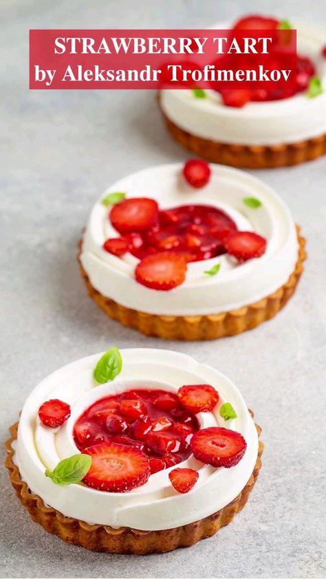 Beautiful idea of Strawberry tart by KICA Academy in 2022 | Summer desserts, Baking, Cake roll recipes Mini Tart Recipes, Caramel Cake Recipe, Lime Desserts, Dessert Truffles, Raspberry Desserts, Cake With Strawberry, Letter Cake, Cake Roll Recipes, Strawberry Compote