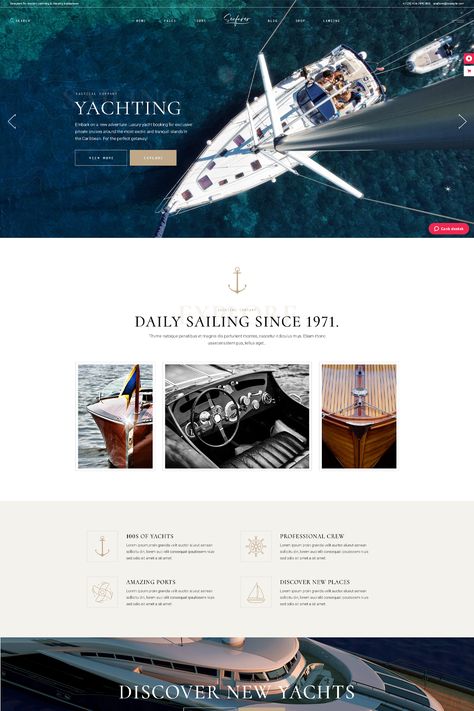 Seafarer is a yacht and boat rental WordPress theme designed for businesses in the maritime and leisure industry. It provides a range of features and functionalities to showcase your yacht and boat rental services, attract customers, and manage bookings. Boat Website Design, Yacht Brochure, Boat Theme, Yatch Boat, Fashion Magazine Layout, Blue Peter, Yacht Rental, Attract Customers, Smooth Sailing