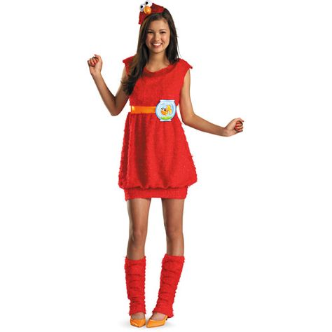 Elmo Teen Halloween Costume, $35.00 Elmo Dress, Elmo Costume, Teenage Halloween Costumes, Teen Halloween, Sesame Street Elmo, Best Friend Halloween Costumes, Costumes For Teens, Scary Halloween Costumes