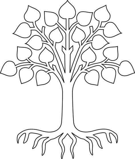 Tree With Roots Drawing, Roots Drawing, Family Tree Clipart, Arbor Vitae, Family Trees Diy, Tree Drawing Simple, Tree With Roots, Tree Outline, Family Tree Tattoo