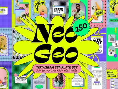 Gen Z Design Trends, Neo Retro, Fresh Laundry, Ig Templates, Goodnotes Stickers, Neo Geo, Trend 2024, Look Retro, Graphic Design Trends