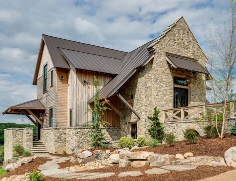 Barn Interior Design, Leipers Fork, Barn Remodel, Modern Tuscan, Lodge Design, Rustic Exterior, Barn Interior, Cabin Exterior, Interior Remodel