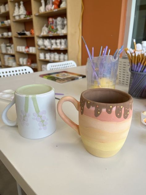 Crock A Doodle, Color Me Mine, Clay Art Projects, Pottery Painting, Ceramic Cups, Artsy Fartsy, Creative Space, Clay Art, Color Me