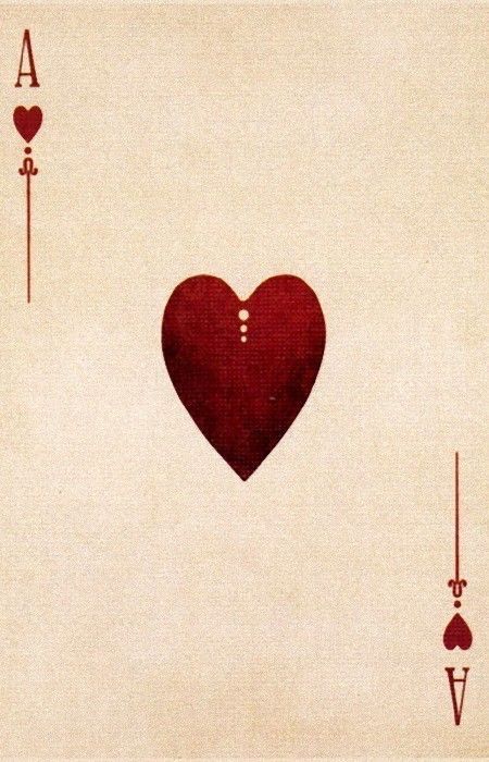 Queen Of Hearts Card, Hearts Playing Cards, Ace Card, Ace Of Hearts, Vintage Playing Cards, Heart Cards, Red Aesthetic, Heart Art, Playing Card