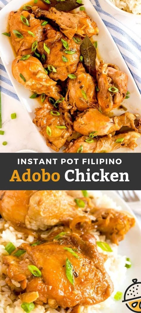 Adobo Chicken Recipe, Filipino Adobo Chicken, Filipino Dinner, Pressure Cooker Dinner, Filipino Adobo, Chicken Adobo Recipe, Filipino Chicken Adobo, Dinner Recipe Chicken, Chicken Adobo