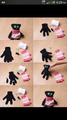 We will have TONS of critters made by Winter's end! #DIY #Winter #Crafts #Kids #Mittens #Gloves #Doll Sock Animals Tutorial, Diy Sy, Sock Doll, Sock Dolls, Sock Toys, Cute Sewing Projects, Diy Socks, Sock Crafts, Sewing Stuffed Animals