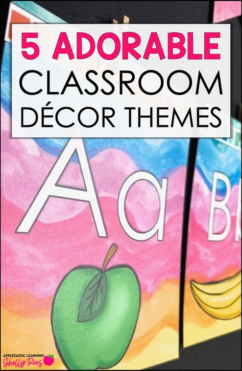 Teachers, check out these 5 adorable classroom decor themes! Perfect for elementary classroom decor, including kindergarten, preschool, 1st grade, grade 2, 3rd, 4th, and 5th grade, and even middle school classrooms. See DIY simple and creative classroom decor ideas with color schemes and aesthetic class decoration ideas. From woodland animals to calming watercolor to bright fun colors, you’ll have the cutest classroom in the building! Class Decoration Ideas, Creative Classroom Decor, Fun Classroom Decor, Ela Classroom Decor, Aesthetic Class, Superhero Classroom Decorations, Classroom Decor Ideas, Superhero Classroom, Elementary Classroom Decor