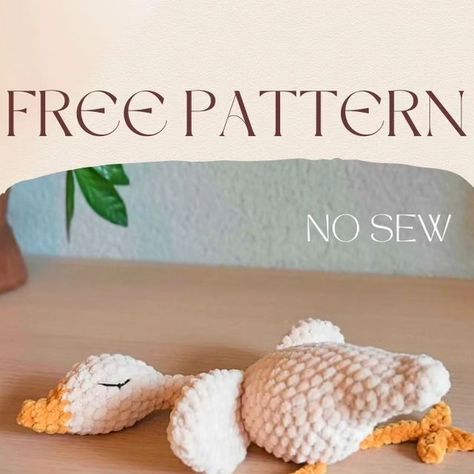 Crochet CroChey on Instagram: "🪿 FREE NO-SEW Snoozing Goose pattern! 🦩 🦆 Including MOD's for flamingo and mallard duck: which will you make first? We are so egg-cited to share this pattern with all of you! The idea for this pattern comes from @daria_handmade._ ,@crochet_crochey redesigned it to be no-sew and @cone.crochet translated the pattern English <> Polish (soon available!) ✉️Prefer PDF or E-pattern? Available on Etsy, Ravelry and Ribblr 😃 🧶Hope you enjoy making your own snoozing goos No Sew Duck Crochet, Crochet Silly Goose, No See Amigurumi Patterns, Free Crochet Duck Pattern Amigurumi, Market Prep Crochet Patterns, Crochet Duck Snuggler Free Pattern, Crochet Mallard Duck Pattern Free, Mallard Duck Crochet Pattern Free, Crochet Patterns No Sew