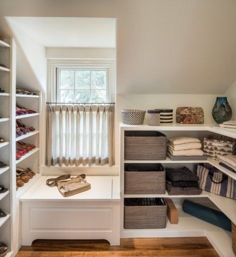 How to Make Bedroom Walk-in Closets Come True | City of Creative Dreams Dormer Closet, Dormer Storage, Dormer Ideas, Ideas Armario, Small Attics, Dormer Window, Master Closet Organization, Dream Closet Design, Window Seats