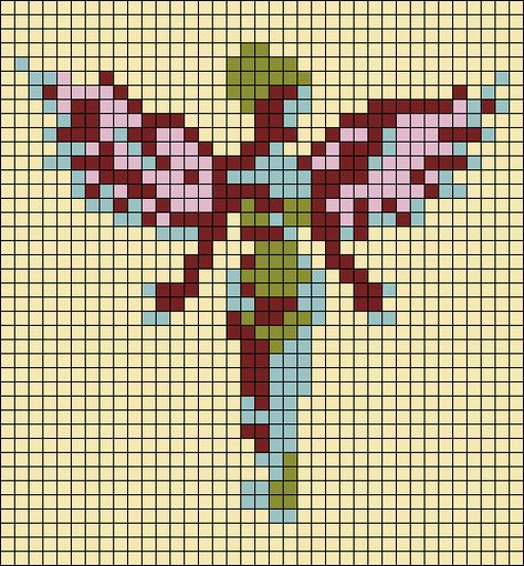 Alpha pattern #87758 variation #243509 | BraceletBook Nirvana Cross Stitch, Nirvana Alpha Pattern, Angel Alpha Pattern, 90s Perler Bead Pattern, Album Alpha Pattern, Album Cover Alpha Pattern, Album Pixel Art, Nirvana In Utero, Wing Angel