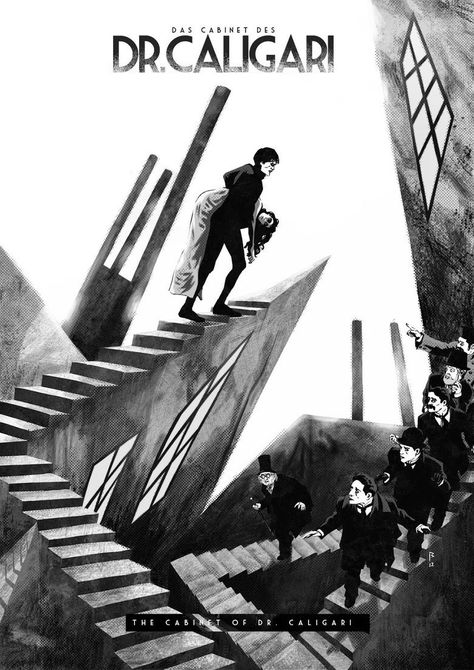 German Expressionism Film, Dr Caligari, Silent Horror, German Expressionism, Expressionist Art, The Cabinet, Silent Movie, Tv Movie, Film Set