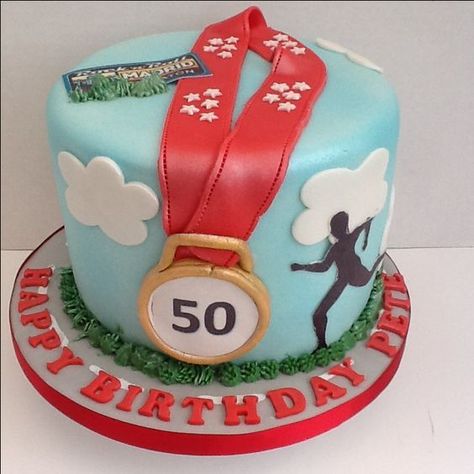 Marathon Birthday Cake Runners, Runner Themed Cake, Marathon Runner Cake Ideas, Cross Country Birthday Cake, Marathon Cake Ideas, Running Birthday Cake, Running Themed Cake, Cross Country Cake Ideas, Running Party Theme