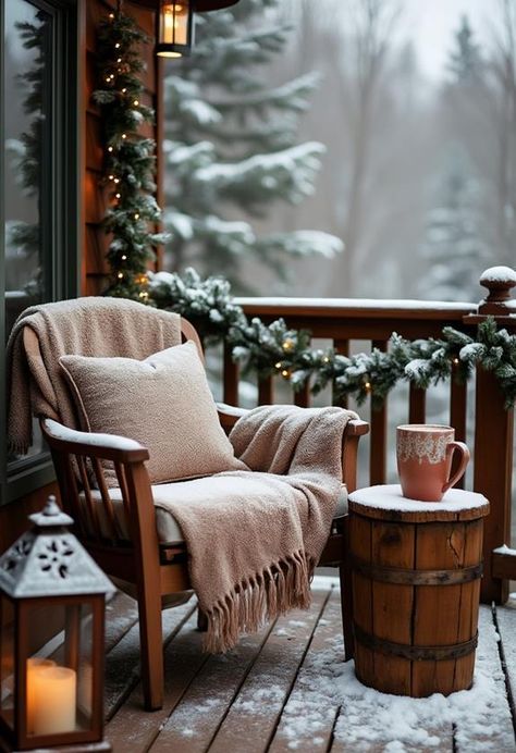 Transforming your deck into a cozy winter retreat extends your living space and allows you to enjoy the outdoors even during the colder months. It's easier than you might think to create a warm, inviting atmosphere with just a few simple touches. From strategic lighting to cozy textiles, there are clever ways to make your deck winter-ready. One surprising trick can completely change the game. Winter Deck Decorating Ideas, Winter Deck Ideas, Winter Patio Decor, Winter Outdoor Patio, January House Decor, Winter House Interior, Winter Deck, Deck Decor Ideas, Winter Patio