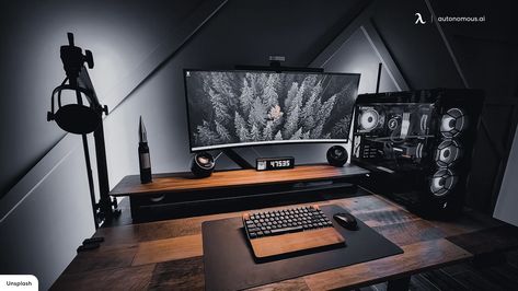 We have listed below some of the best cozy gaming setup ideas and tips for you to follow and create the most relaxing gaming room ever. Check them out! Best Dual Monitor Setup, Pc Room Setup, Computer Setup Ideas, Gaming Shelf, Gaming Computer Room, Pc Room, Relaxing Game, Gamer Setup, Setup Gamer