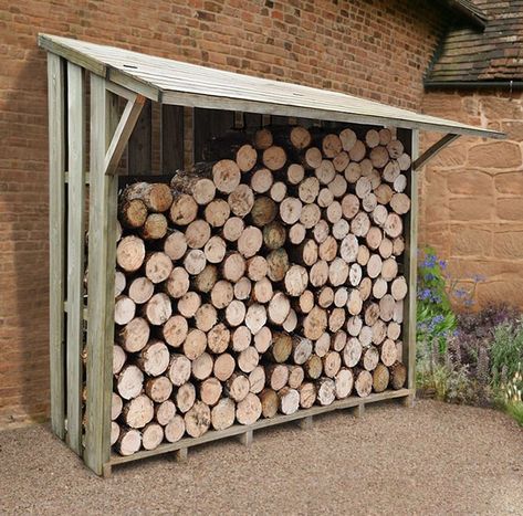 Gardening Beginners, Firewood Storage Outdoor, Outdoor Firewood Rack, Firewood Shed, Log Store, Firewood Rack, Wood Store, Firewood Storage, Wooden Sheds