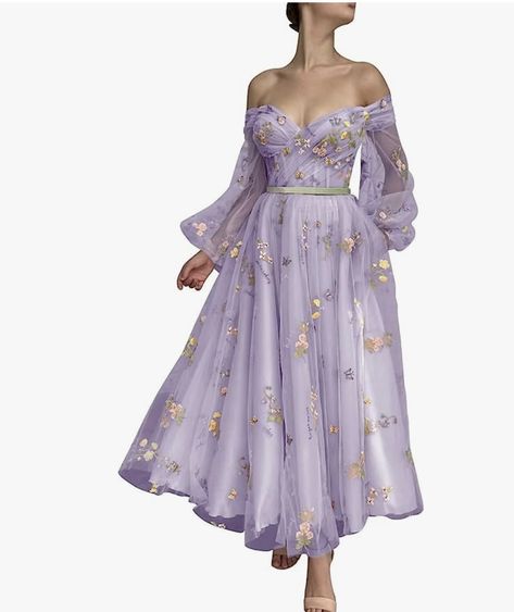 Sleeve Prom Dresses, Tea Length Prom Dress, Flower Prom Dress, Tulle Prom Dresses, Embroidery Tulle, Evening Party Gowns, Floral Embroidered Dress, Tea Length Dresses, Prom Dresses With Sleeves