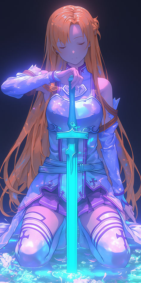 Sao Swords Wallpaper, Sao Alicization Wallpaper, Asuna Wallpaper Aesthetic, Asuna Sao Icon, Sao Aesthetic, Sao Abridged, Asuna Aesthetic, Kirito Fanart, Sao Wallpapers