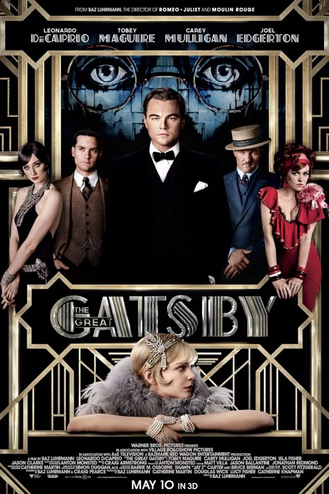 The official new poster for #TheGreatGatsby! #LeonardoDiCaprio #TobeyMaguire #CareyMulligan #IslaFisher #JoelEdgerton #ElizabethDebicki Great Gatsby Movie, The Great Gatsby Movie, Gatsby Movie, The Great Gatsby 2013, Jason Clarke, Jay Gatsby, Joel Edgerton, Baz Luhrmann, Isla Fisher