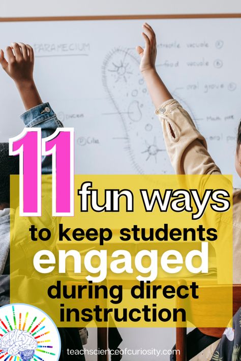 Student Engagement Strategies, Classroom Engagement, Classroom Strategies, Direct Instruction, Engagement Strategies, Instructional Strategies, Instructional Coaching, High School Classroom, Middle School Classroom