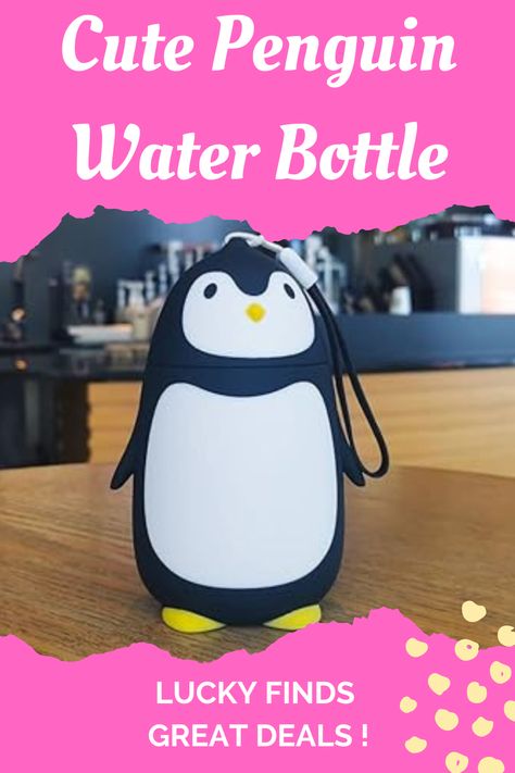 I'm saving up for this cute thing water bottle! 🐧 Penguin Water Bottle, Coffee Cartoon, Water Bottle Stainless Steel, Amazon Travel, Cute Penguins, Stainless Steel Water Bottle, Kids Gifts, Penguins, Insulation