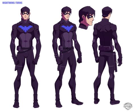 Turnaround Reference, Nightwing Young Justice, Young Justice Characters, Nightwing Cosplay, Gambit X Men, Madara Susanoo, Character Turnaround, Univers Dc, Character Sheets