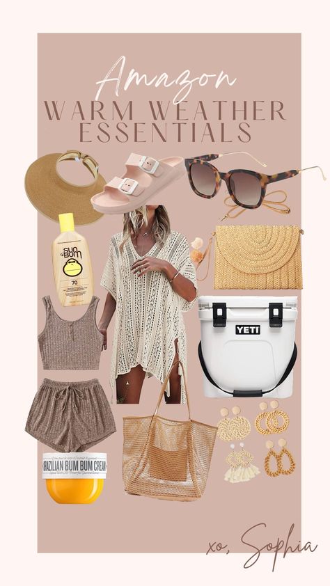 Going on vacation this summer? Here are some of my favorite warm weather essentials from Amazon. Beach essentials, vacay essentials, amazon finds, yeti cooler, sunscreen, summer style Amazon Summer Finds, Vacay Essentials, Yeti Cooler, Vacay Vibes, Find Amazon, River Rafting, Beach Essentials, I Feel Pretty, Best Amazon