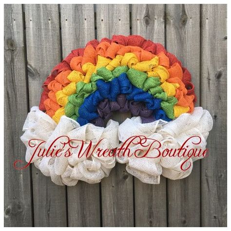 Rainbows, DIY Rainbow, Dollar Tree Frame, YouTube Video, Rainbow Wreath, Rainbow Decor, Rainbow Baby, Kids Room Decor, Home Decor, Curb Appeal, Julie’s Wreath Boutique Original Dollar Tree Easter Bunny Wreath, Pride Wreaths, Rainbow Wreath Diy, Dollar Tree Frames, Easter Mesh Wreaths, Rainbow Craft, Rainbow Wreath, Make A Rainbow, Rainbow Diy