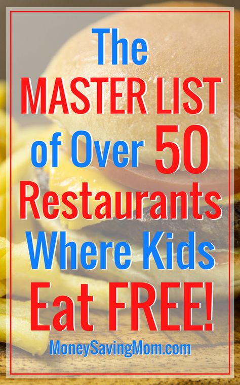 Kids eat FREE at ALL of these restaurants! This is a massive list! Kids Eat Free Restaurants, Tropical Smoothie Cafe, Homemaking Skills, Conscious Lifestyle, Restaurant Deals, Kids Eat Free, Money Honey, Homeschooling Resources, Money Saving Mom